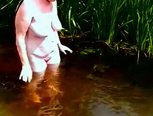 naked girl swimming